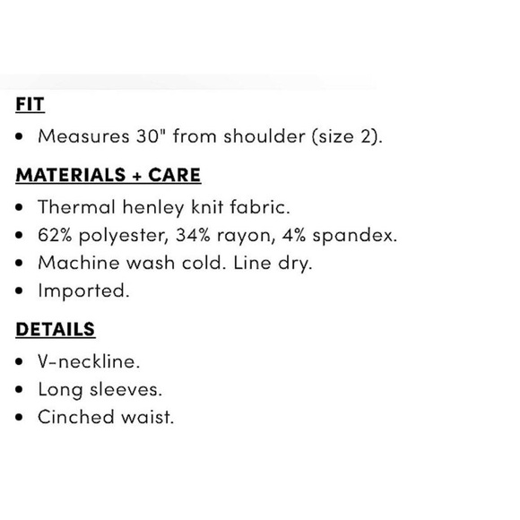 TORRID Candy Canes Thermal V-Neck Long Sleeve Cinched‎ Henley NWT Size 2X - Picture 7 of 13